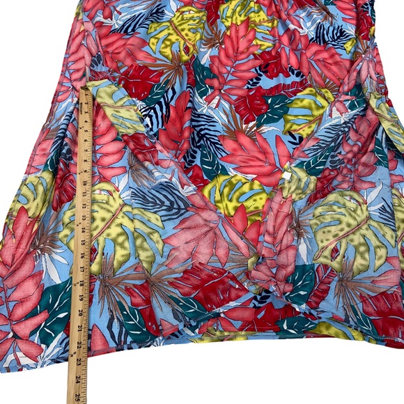 ✨NEW ✨ Boho Maxi Tropical Floral Colorful Caftan Beach Swim Cover Up Dress OS - Picture 10 of 16